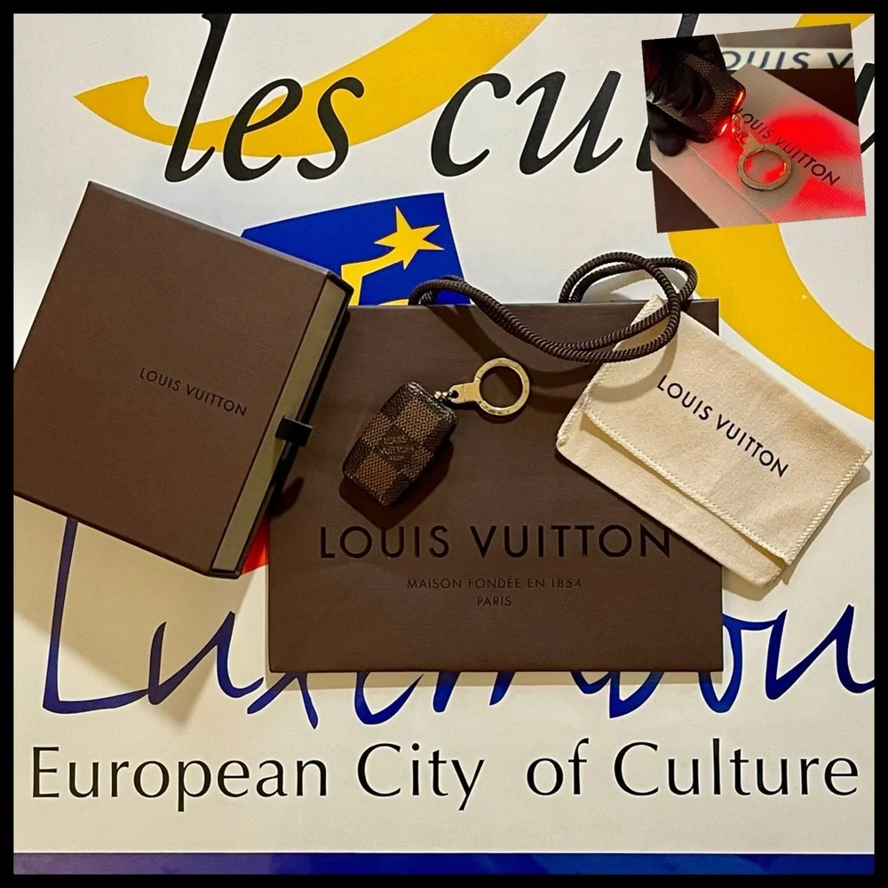 Louis Vuitton Astropill Damier Flashlight Key Chain or Bag Charm